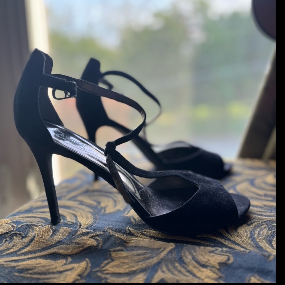Black Strappy High Heels